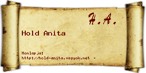 Hold Anita névjegykártya
